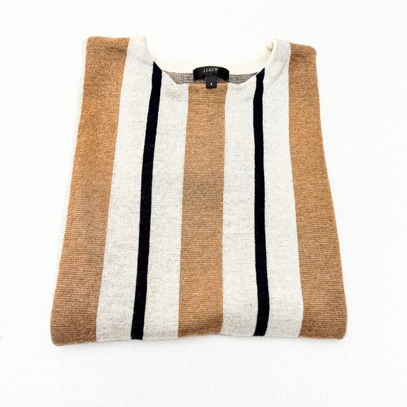 J. Crew 100% Merino Wool Striped Short Sleeve Sweater Top Size Small - Picture 7 of 7